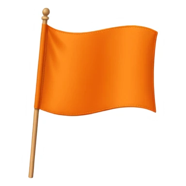Handheld Flag orange sticker