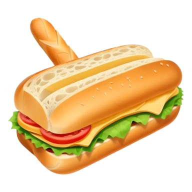 sandwich with baguette brad sticker