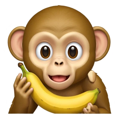retarded looking monkey sucking a banana sticker