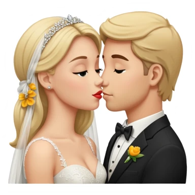 Wedding couple kissing  sticker