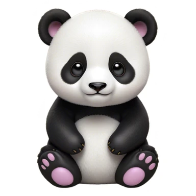 Cinematic Noble Baby Panda Portrait Emoji, Poised and regal, with a tiny, adorable build and a soft, fuzzy Fur of black and white, deep-set soulful gentle eyes, Simplified yet sharp and sophisticated features, highly detailed, glowing with a soft, dignified glow, high shine, intelligent and endearing, stylized with an air of miniature majesty, focused and attentive, soft glowing outline, capturing the essence of a watchful and confident little panda, so majestic it feels as though it could toddle out of the screen with effortless authority! sticker
