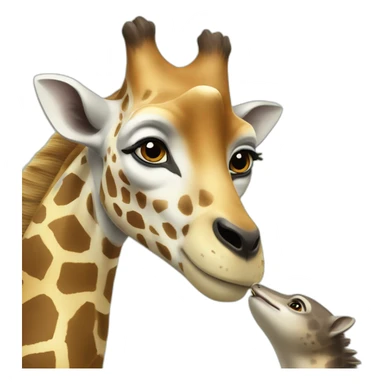 Girafe qui mange une loutre sticker