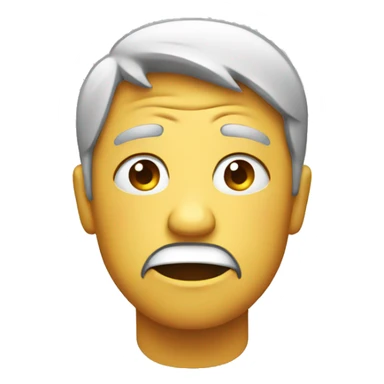 Disappointed face with throwing up  sticker