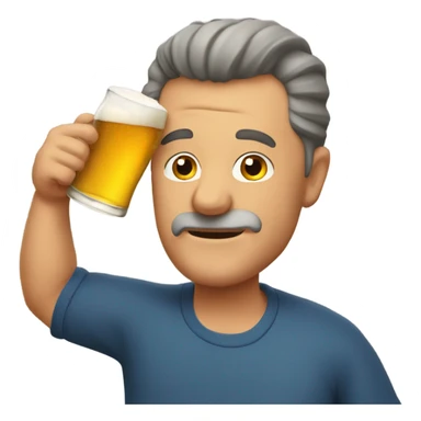 My dad drinking beer  sticker