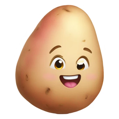 Cute potato pink sticker