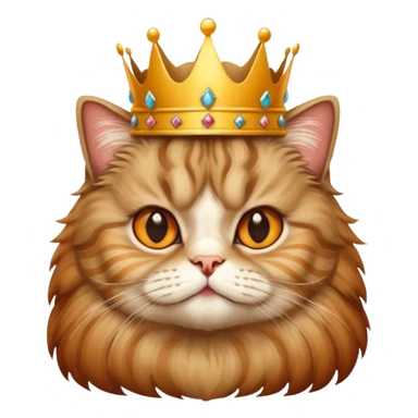 Persian cat tabby with crown king sticker