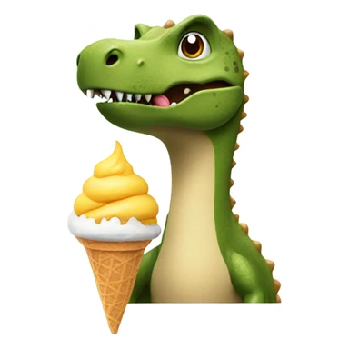 Dino with ice cream sticker
