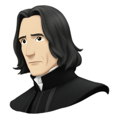 elegant profile Severus snape Alan rickmane sticker