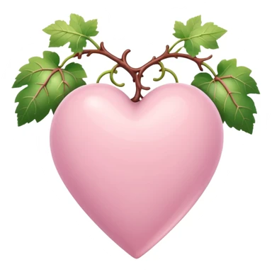 Pale pink heart with the grapevine  sticker