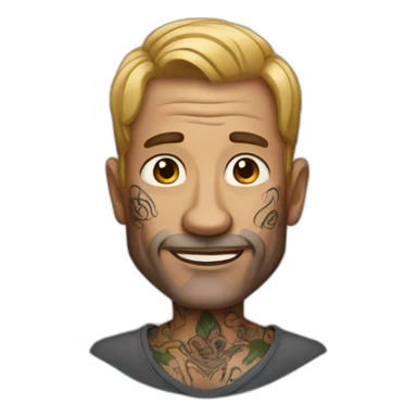 50 year old man with tattoos sticker