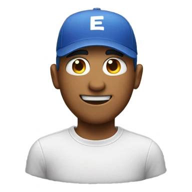 man with cap on winking  sticker