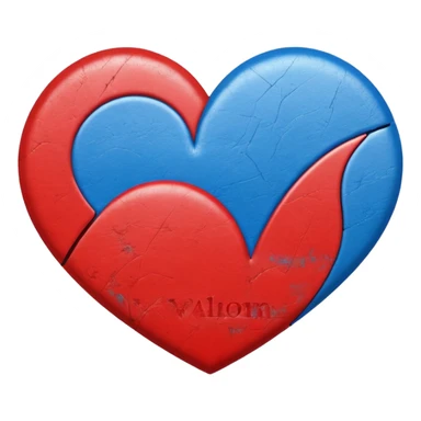 Heart using the colours of fontaines dcs album romance sticker