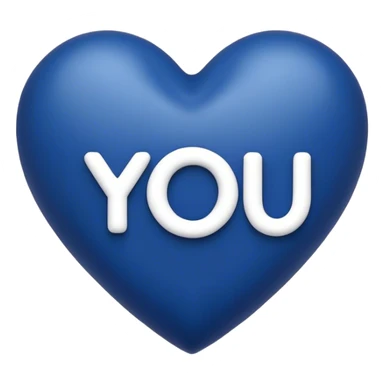 Dark Blue heart with the words I Love You Ry in the middle  sticker