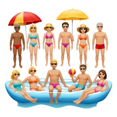 Sea holidays and sticker