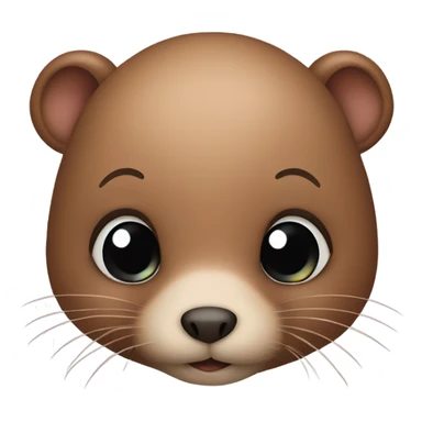 Cute baby beaver with long lashes sticker