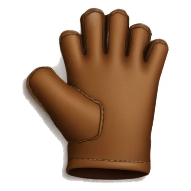 fingerless brown leather glove sticker