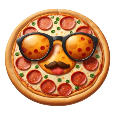Dabbing pepperoni pizza with sunglasses  sticker