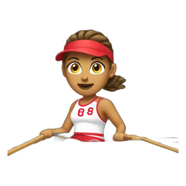 ohio state buckeyes woman rower in a boat sticker