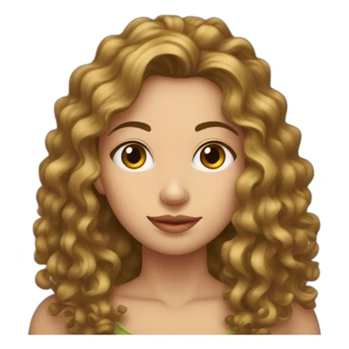 Cara mujer mulata con pelo rizado y moreno sticker