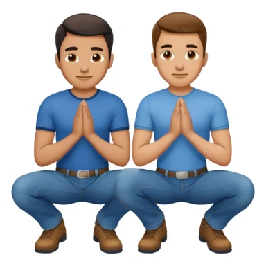 a man are kneeling side by side sticker
