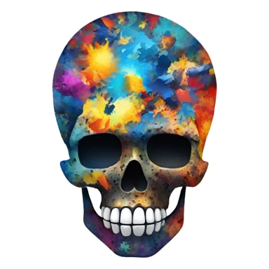Skull mind blown sticker