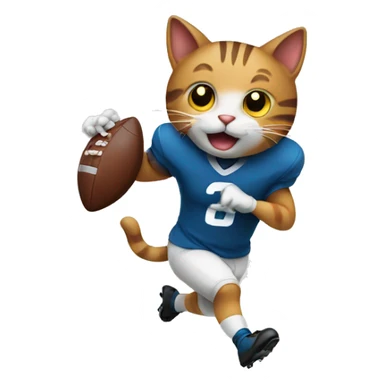 Cat playing football sticker