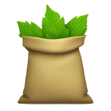 Bag full of dead green leaves sticker