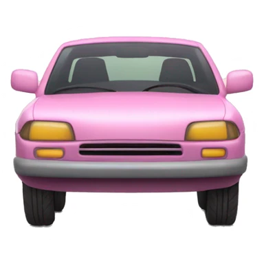 Un coche rosa con corazone sticker