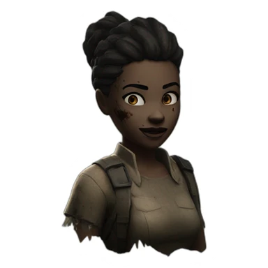 Claudette from dead by daylight in a bush sticker