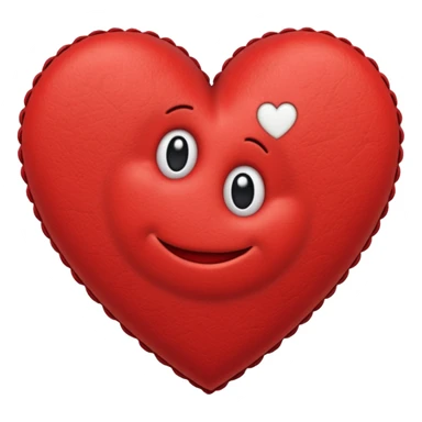 heart with a stitched patch sticker