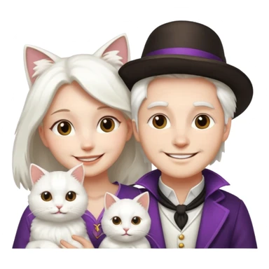 Youmagician couple and their pet cat sticker