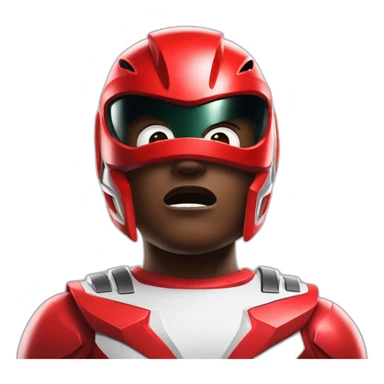 red power ranger confused sticker