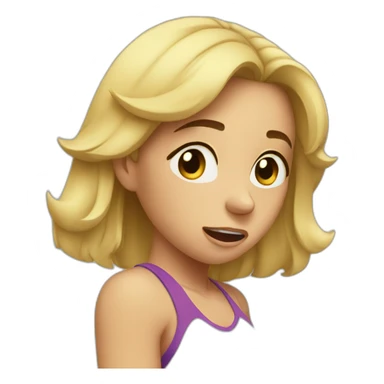 Woman crying in workout sticker