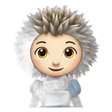 Hedgehog wearing dress of Alice from Alice in Wonderland sticker
