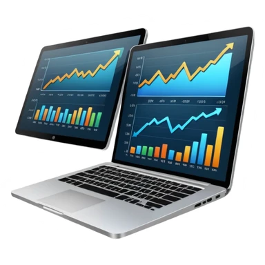 charts trading laptop sticker