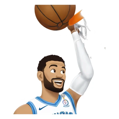 Jamal Murray dunking on LeBron James  sticker