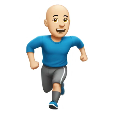 bald running man sticker