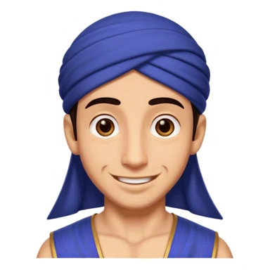 Alladin face only cute face young face sticker