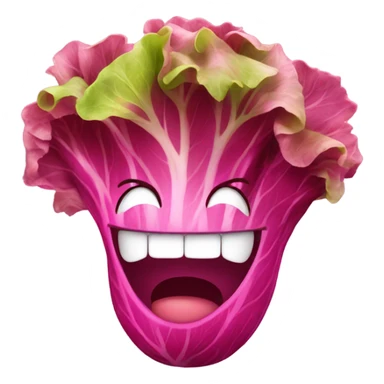 pink lettuce smiling sticker