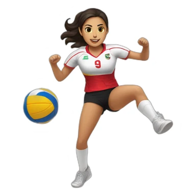 Passionate  Mexican girl volleyball player sticker