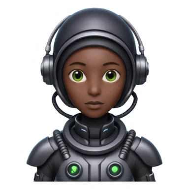 black aliens look alike humans but very tech sticker