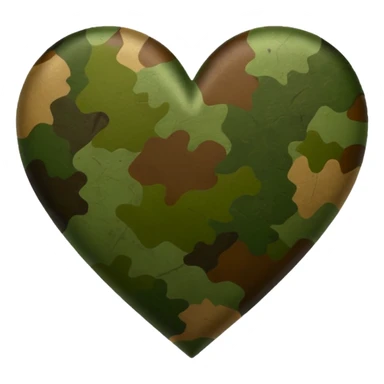 Camo heart sticker