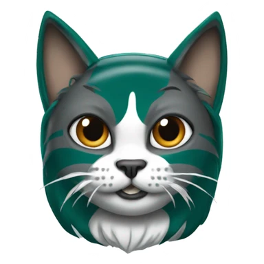 Cat wearing Philadelphia eagles gear sticker