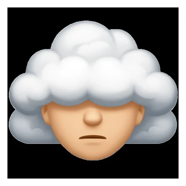 Edit the image to show a simple face with eyes covered, as if something is blocking or hiding the eyes, with a neutral expression. Keep the same style as the original image. sticker