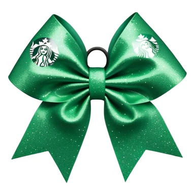 Starbucks cheer bow sticker