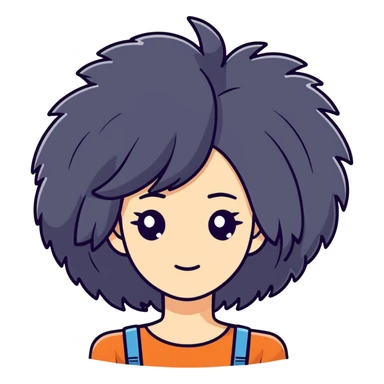 Big hair sticker