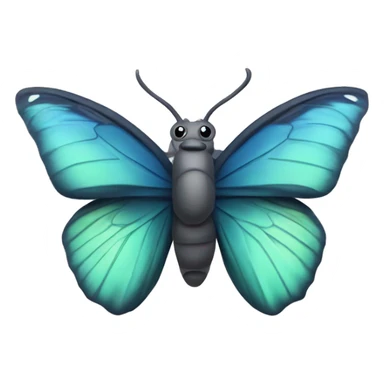 a butterfly with bull head sticker