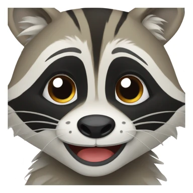 Raccoon cry-laughing sticker