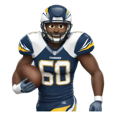 Chargers football player  sticker