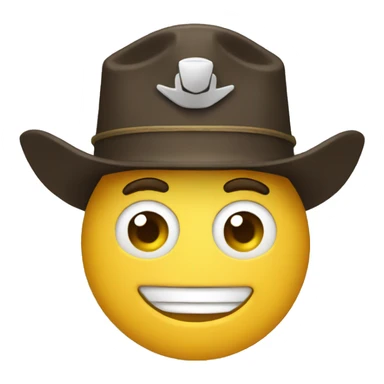  Default emoji with captain's hat weis sticker